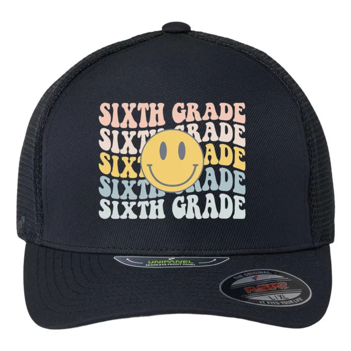 Retro Sixth Grade Teacher First Day Of School 6th Grade Flexfit Unipanel Trucker Cap