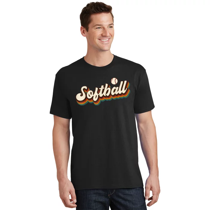 Retro Softball Graphic Softball T-Shirt