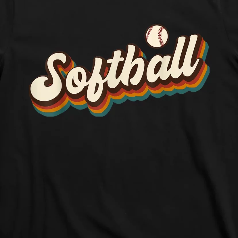 Retro Softball Graphic Softball T-Shirt