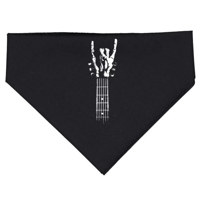 Rock Skeleton Guitar USA-Made Doggie Bandana