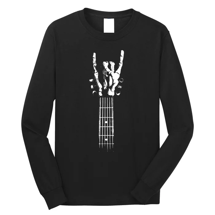 Rock Skeleton Guitar Long Sleeve Shirt