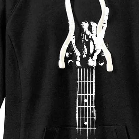 Rock Skeleton Guitar Women's Fleece Hoodie