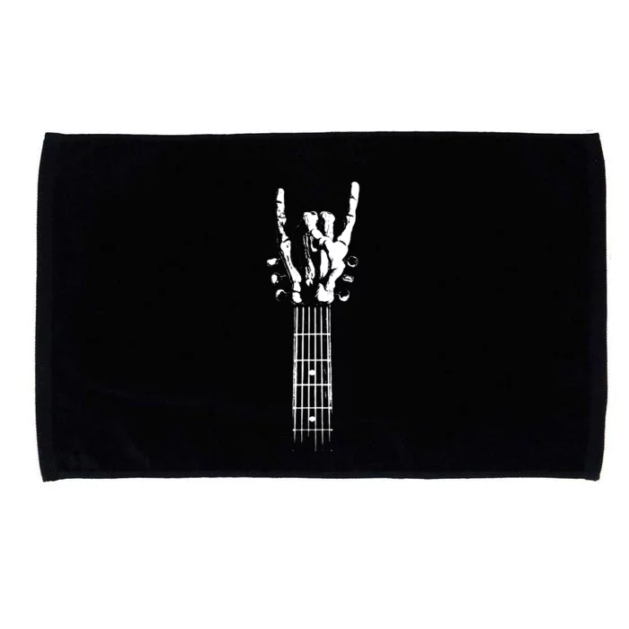 Rock Skeleton Guitar Microfiber Hand Towel