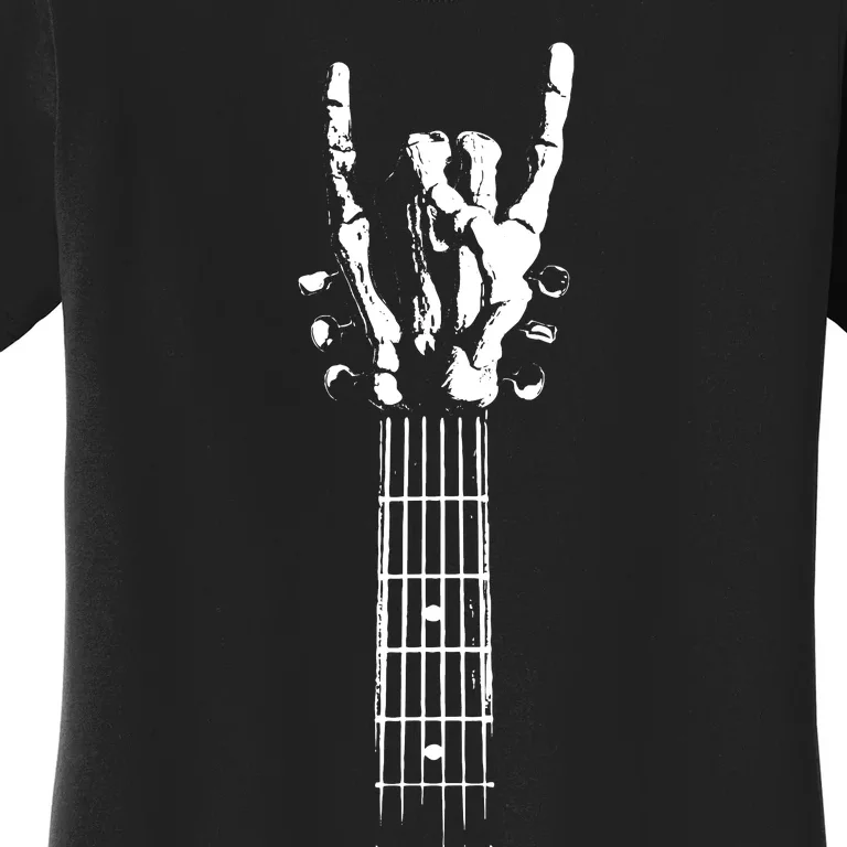 Rock Skeleton Guitar Women's T-Shirt