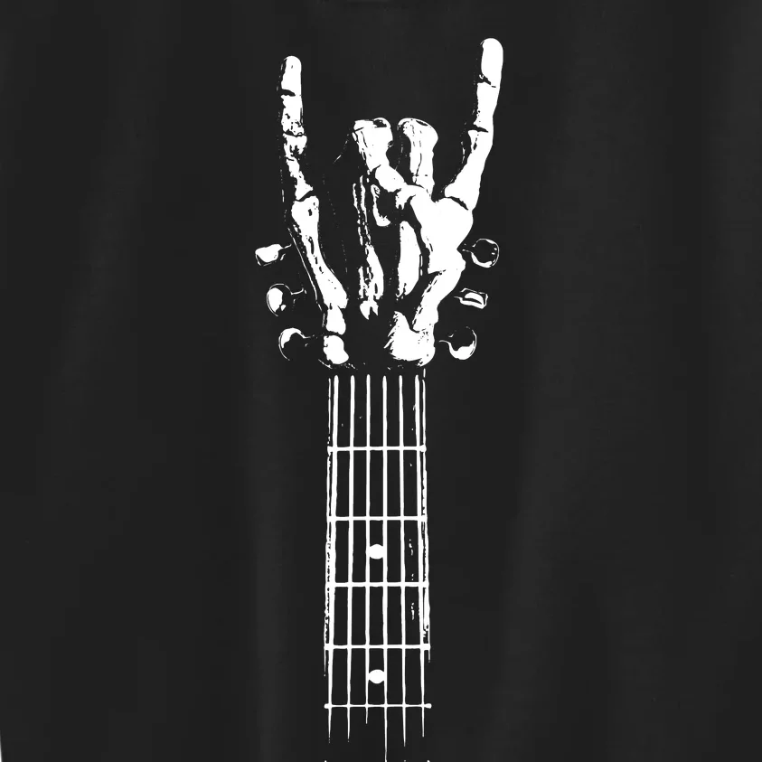 Rock Skeleton Guitar Kids Sweatshirt