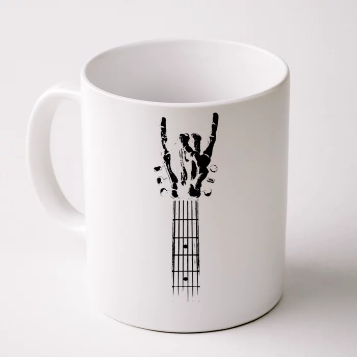 Rock Skeleton Guitar Front & Back Coffee Mug