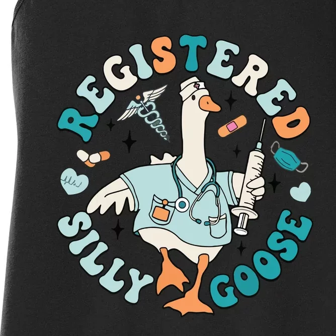 Registered Silly Goose Nursing Student Nurse Practitioner Women's Racerback Tank