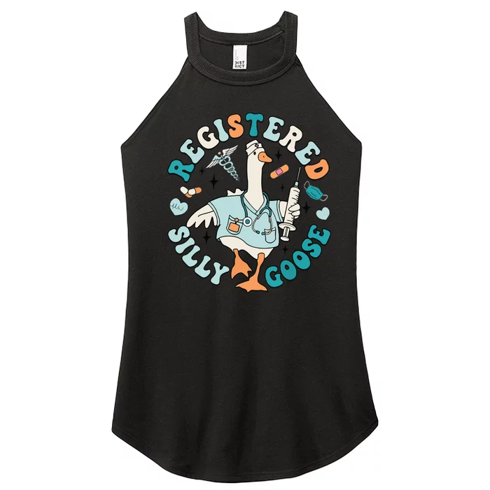 Registered Silly Goose Nursing Student Nurse Practitioner Women’s Perfect Tri Rocker Tank