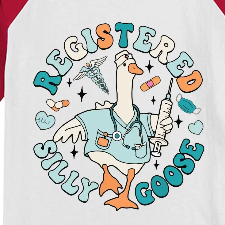 Registered Silly Goose Nursing Student Nurse Practitioner Kids Colorblock Raglan Jersey