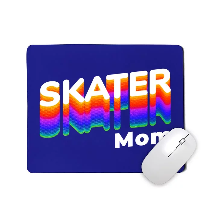 Retro Skateboarding Gamer Mom 80s Rainbow Style Skater Mom Gift Mousepad