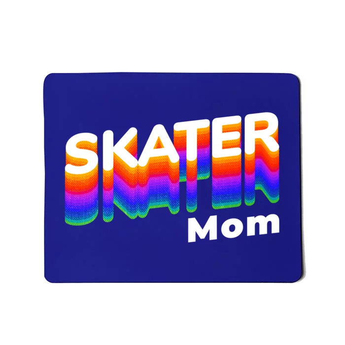 Retro Skateboarding Gamer Mom 80s Rainbow Style Skater Mom Gift Mousepad