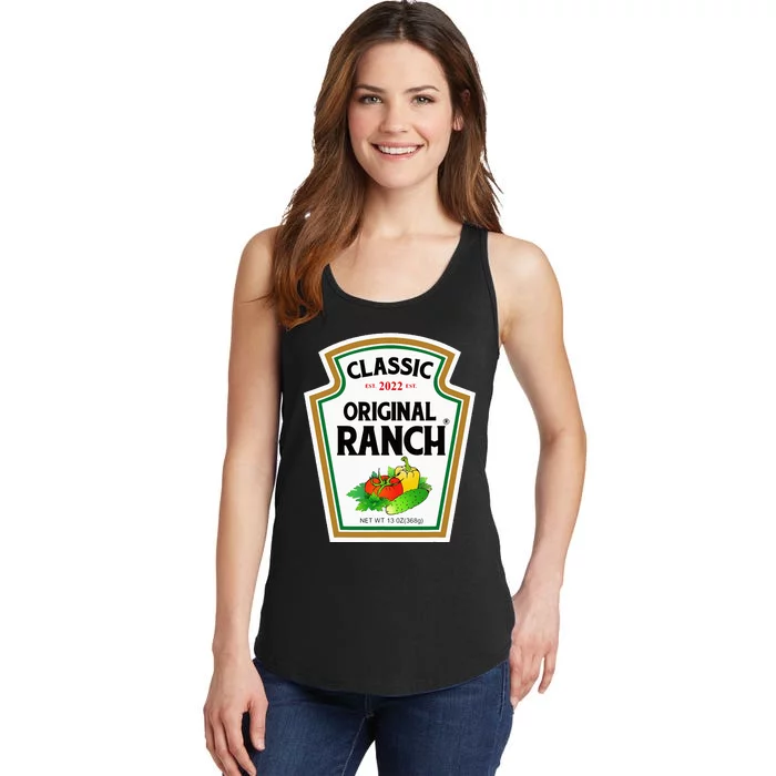 Ranch Sauce Green Salad Dressing Halloween Costume Matching Ladies Essential Tank