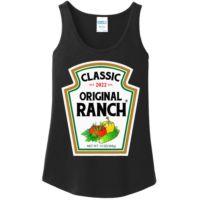 Ranch Sauce Green Salad Dressing Halloween Costume Matching Ladies Essential Tank