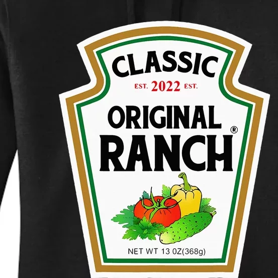 Ranch Sauce Green Salad Dressing Halloween Costume Matching Women's Pullover Hoodie