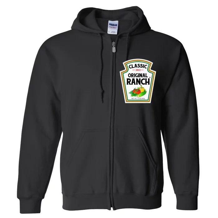 Ranch Sauce Green Salad Dressing Halloween Costume Matching Full Zip Hoodie