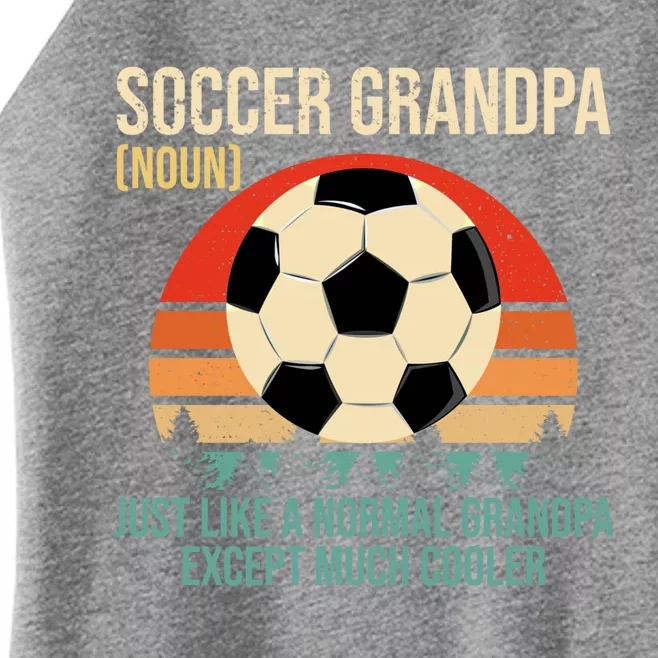 Retro Soccer Grandpa Definition Gift Soccer Player Grandpa Gift Women’s Perfect Tri Rocker Tank