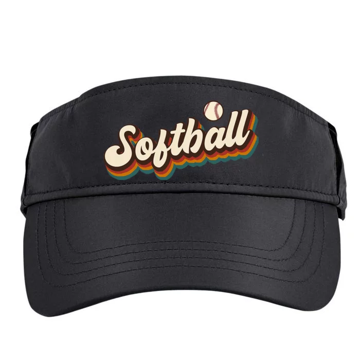 Retro Softball Graphic Softball Adult Drive Performance Visor