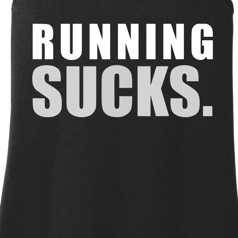 RUNNING SUCKS Girls Boy Men Women Funny Tee Ladies Essential Tank