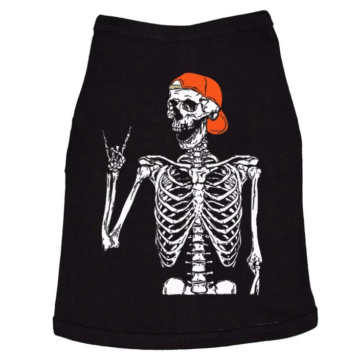 Rocker Skeleton Hand Rock On Costume Funny Halloween Gifts Doggie Tank