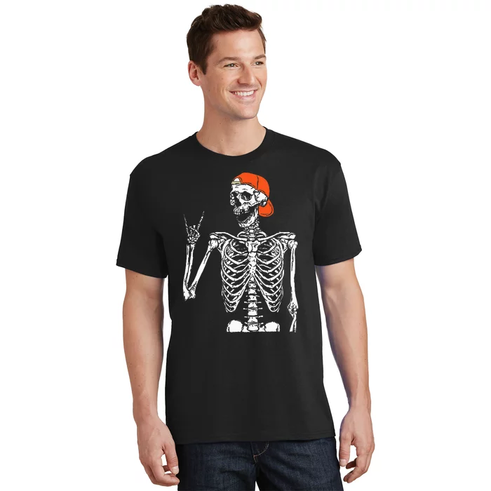 Rocker Skeleton Hand Rock On Costume Funny Halloween Gifts T-Shirt