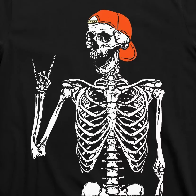 Rocker Skeleton Hand Rock On Costume Funny Halloween Gifts T-Shirt