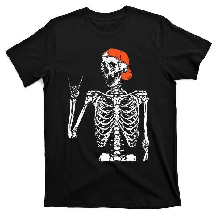 Rocker Skeleton Hand Rock On Costume Funny Halloween Gifts T-Shirt