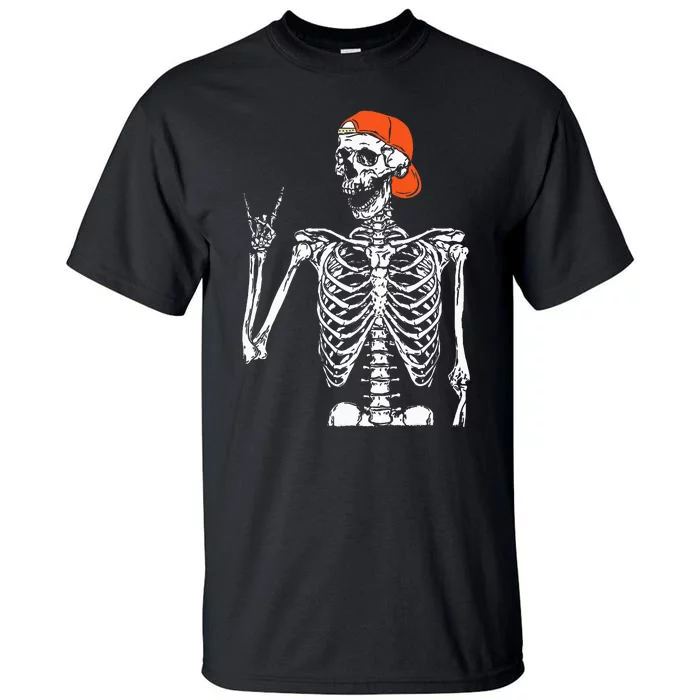 Rocker Skeleton Hand Rock On Costume Funny Halloween Gifts Tall T-Shirt