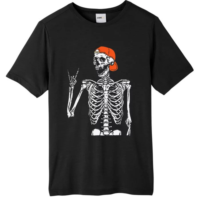 Rocker Skeleton Hand Rock On Costume Funny Halloween Gifts ChromaSoft Performance T-Shirt