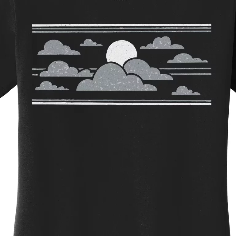 Retro Stormy Halloween Moon Women's T-Shirt