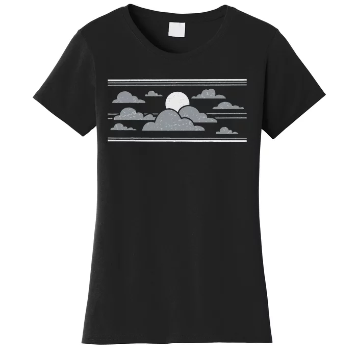 Retro Stormy Halloween Moon Women's T-Shirt