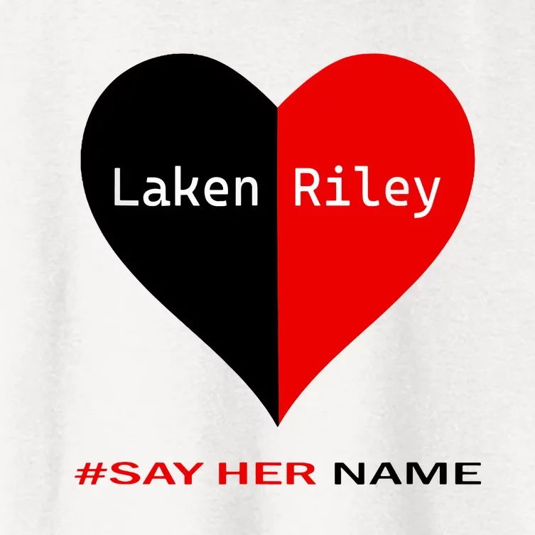 Retro Say Her Name Laken Riley Laken Riley Say Her Name Women's Crop Top Tee