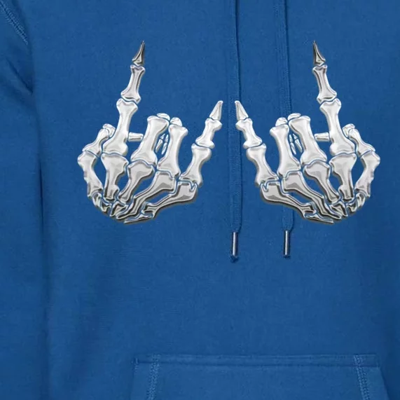 Rock Skeleton Hands Rock On Or Gift Premium Hoodie