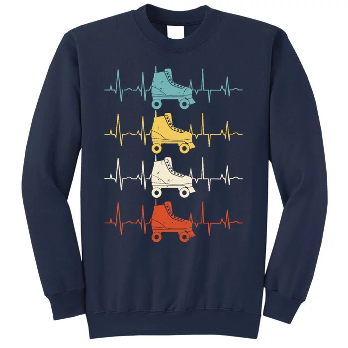 Roller Skate Heartbeat Skater Skating Retro Vintage 70s 80s Sweatshirt