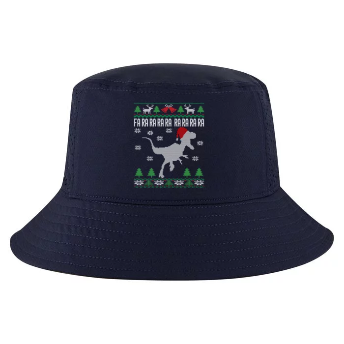 Raptor Santa Hat Velociraptor Dinosaur Lover Ugly Christmas Great Gift Cool Comfort Performance Bucket Hat