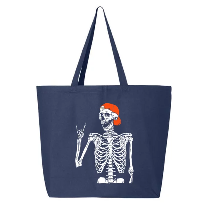 Rocker Skeleton Hand Rock On Costume Funny Halloween Gifts 25L Jumbo Tote