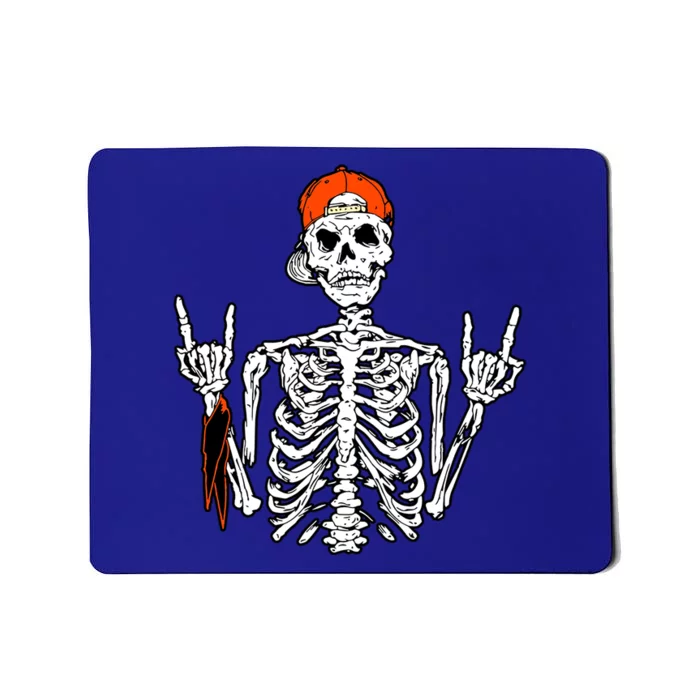 Rocker Skeleton Hand Rock On Costume Halloween Cool Gift Mousepad