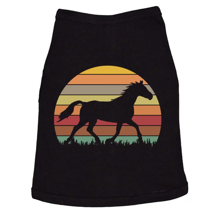 Retro Sunset Horse Doggie Tank