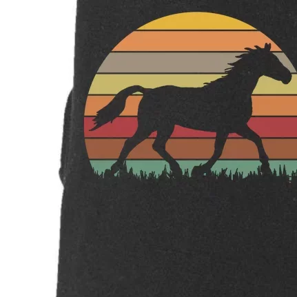 Retro Sunset Horse Doggie 3-End Fleece Hoodie