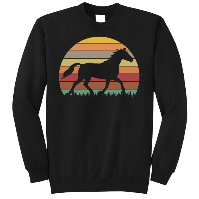 Retro Sunset Horse Tall Sweatshirt