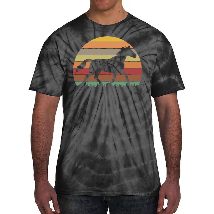 Retro Sunset Horse Tie-Dye T-Shirt