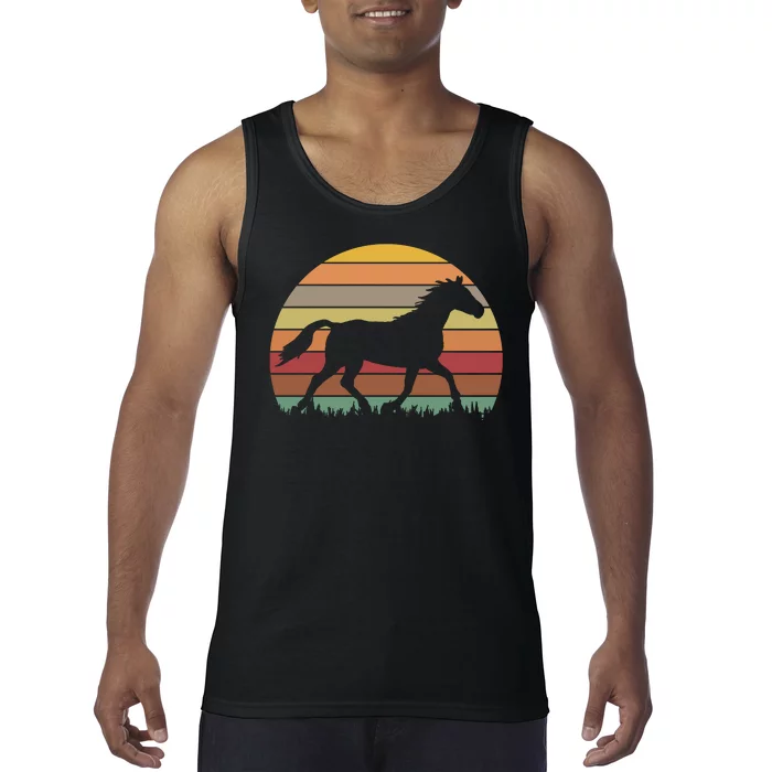 Retro Sunset Horse Tank Top