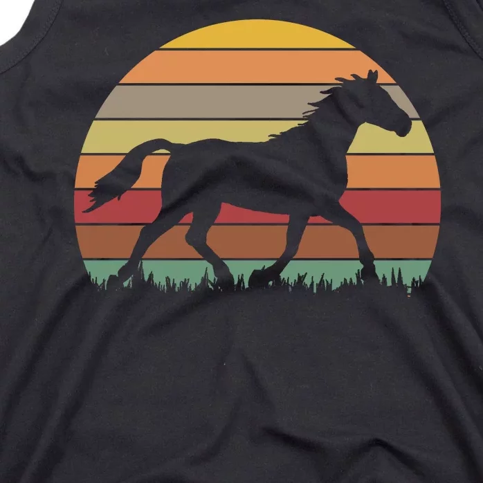 Retro Sunset Horse Tank Top