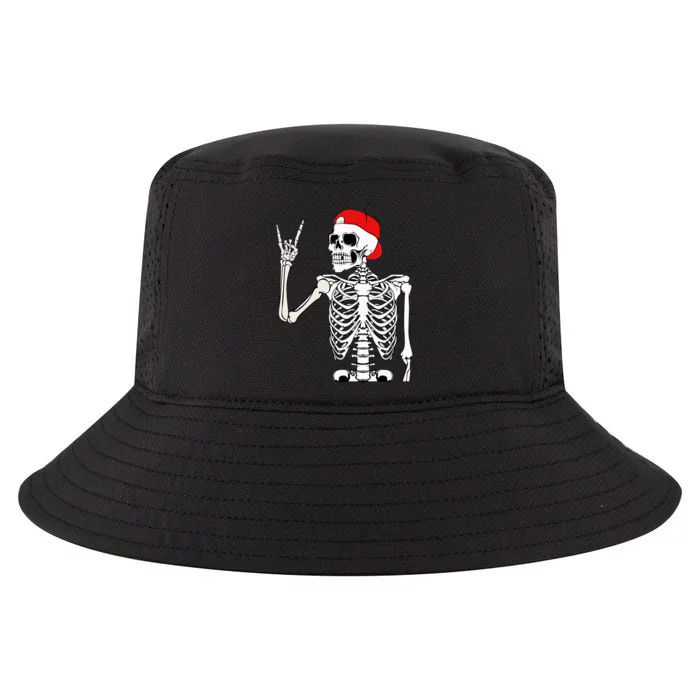 Rocker Skeleton Hand Rock Halloween Costume Scary Creatures Cool Comfort Performance Bucket Hat