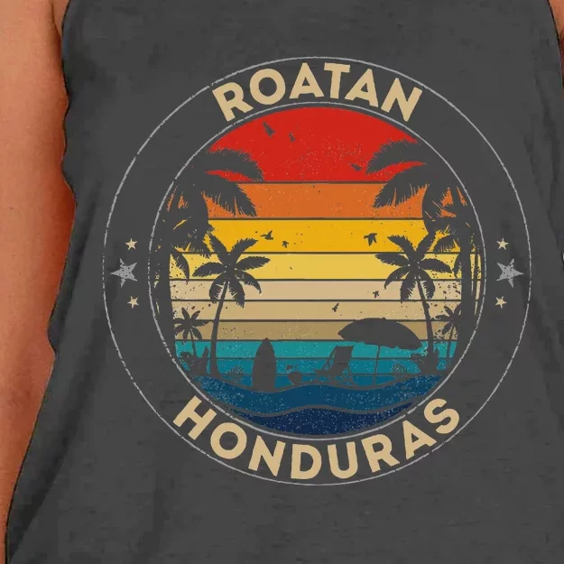 Roatan Souvenir Honduras Reminder Women's Knotted Racerback Tank