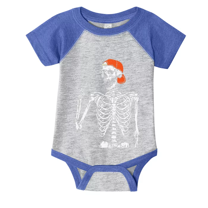 Rocker Skeleton Hand Rock On Costume Funny Halloween Gifts Funny Infant Baby Jersey Bodysuit