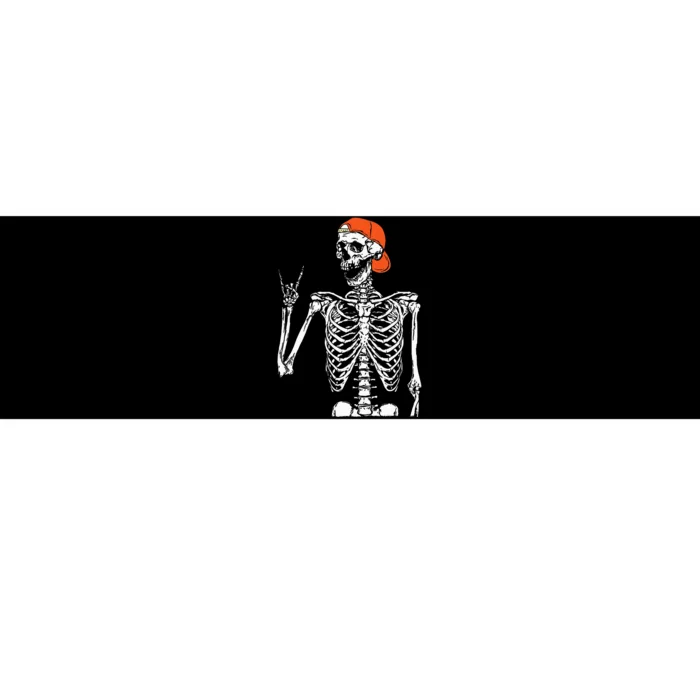 Rocker Skeleton Hand Rock On Costume Funny Halloween Gifts Bumper Sticker