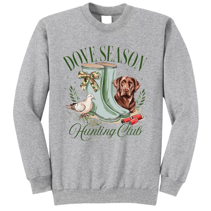 Retro Season Hunting Club Camo Coquette Bow With Dog Tall Sweatshirt