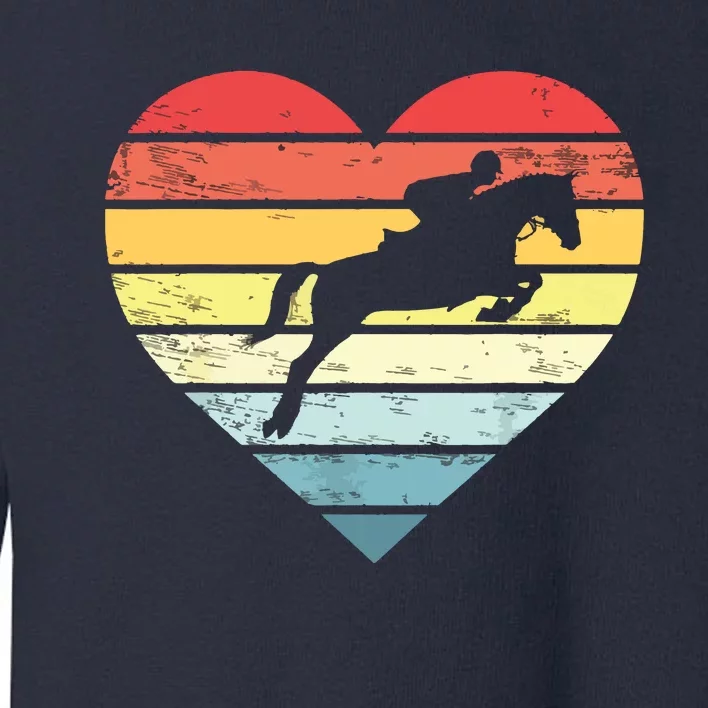 Retro Sunset Horse Lover Rider Equestrian Horseman Gifts Toddler Sweatshirt