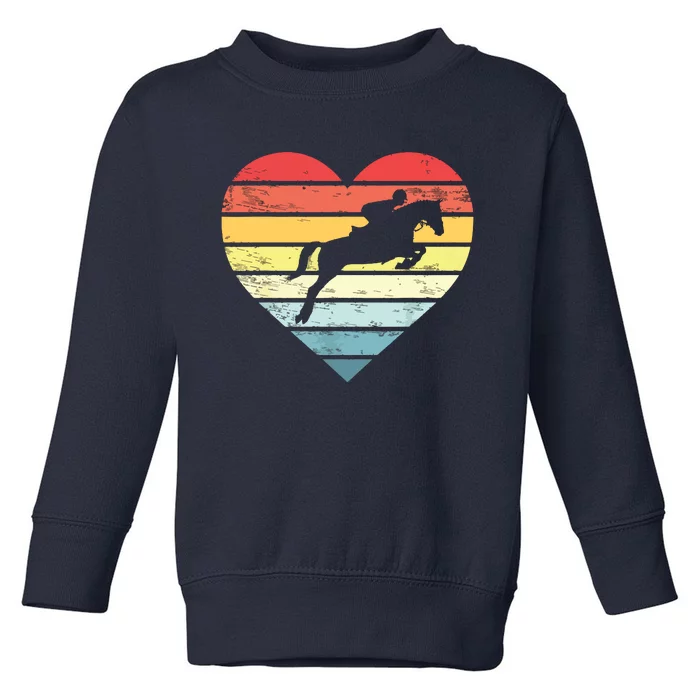 Retro Sunset Horse Lover Rider Equestrian Horseman Gifts Toddler Sweatshirt