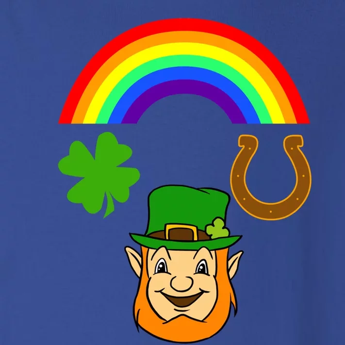 Rainbow Shamrock Horse Shoe Leprechaun St Patricks Gift Toddler Long Sleeve Shirt